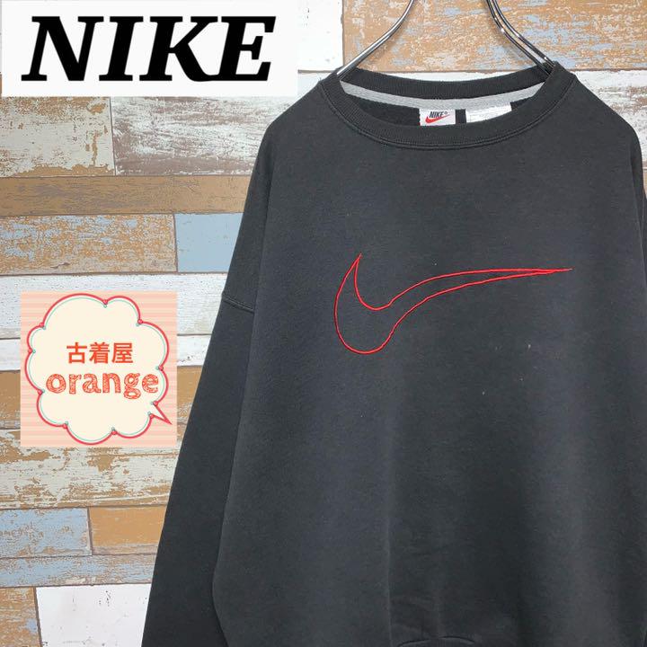 【90s】【希少】NIKE ナイキ 銀タグ スウェット プルオーバー トップス 終売品 【入手困難】90's 銀タグ ネイビー プルオーバー スウェット NIKE スウェット