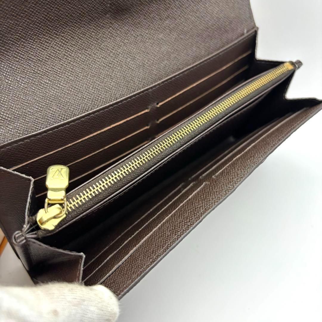 【極美品】ルイヴィトン ダミエ エベヌ ポルトフォイユ サラ カード入れ10 良品 ルイヴィトン ダミエ エベヌ ポルトフォイユ サラ 10カード