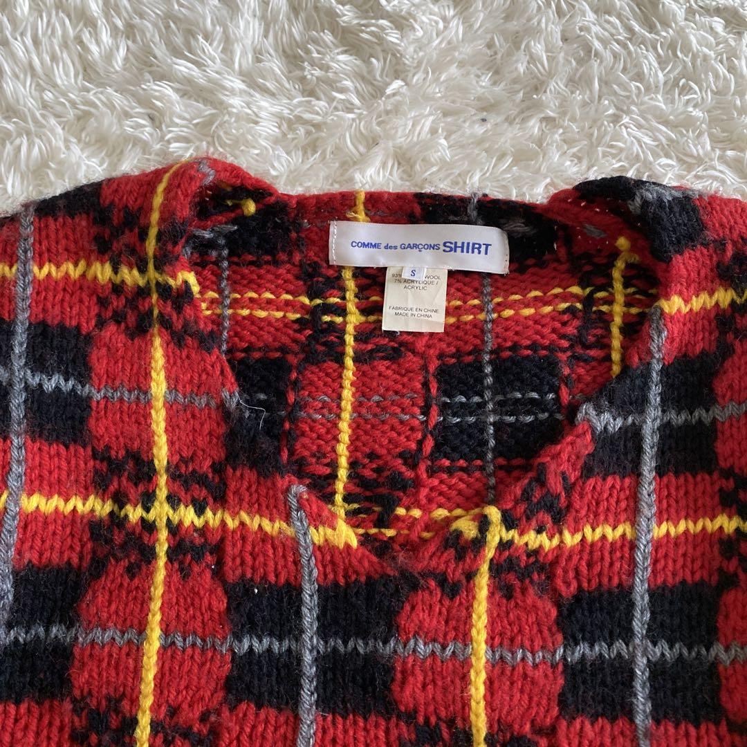 COMME des GARCONS SHIRT チェック柄　ニット　セーター