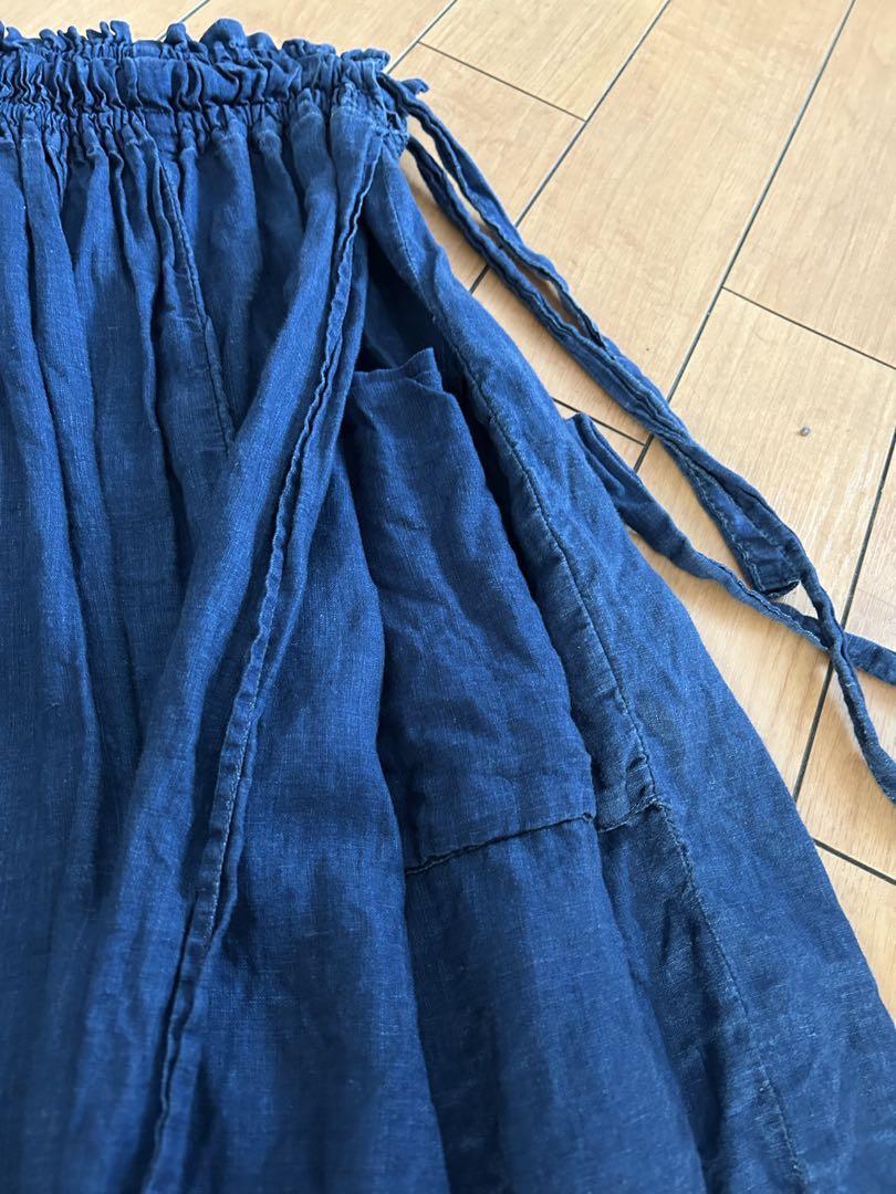 kapital インディゴリネンスカート　サイズ0 kapital インディゴリネンスカート サイズ0
