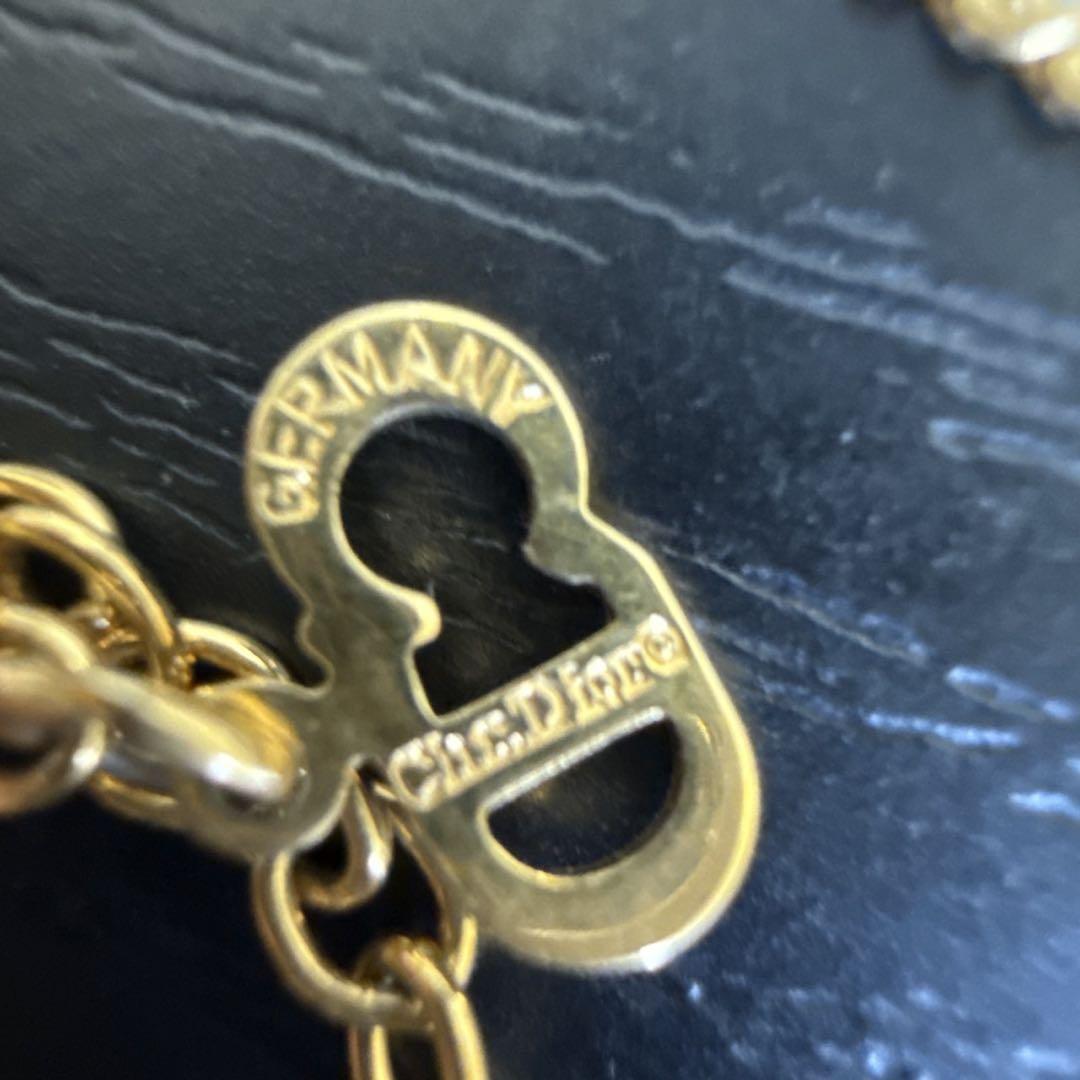 Christian Dior チェーンネックレス ゴールドカラー ビンテージ