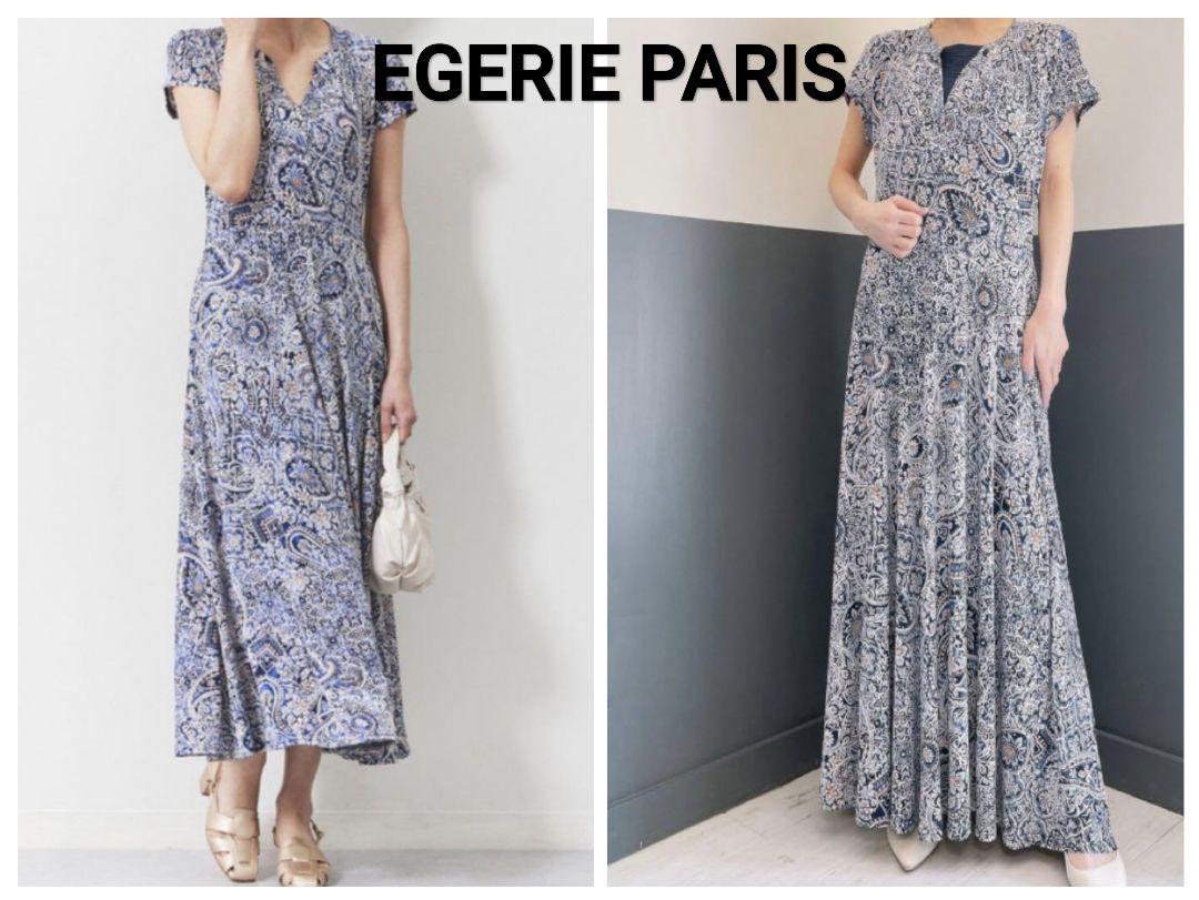 EGERIE PARIS エジェリ ペイズリー ジャージー ワンピース