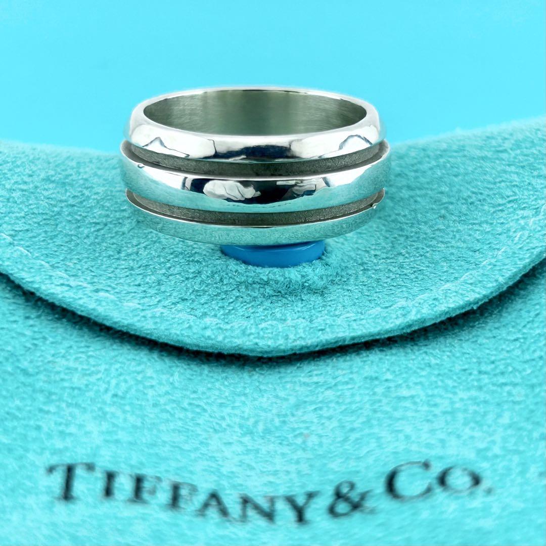 美品】 TIFFANY&Co. リング グルーブド 19号 042 美品】 TIFFANY&Co. リング グルーブド 19号 042