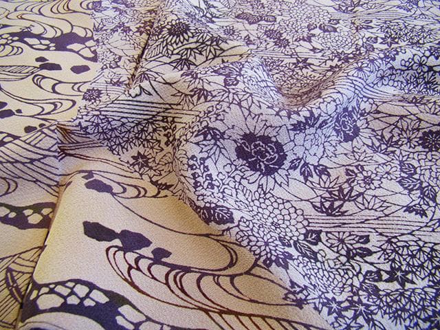 値下げ交渉ＯＫ！極上ちりめん地 訪問着 正絹 Ｂ４３０