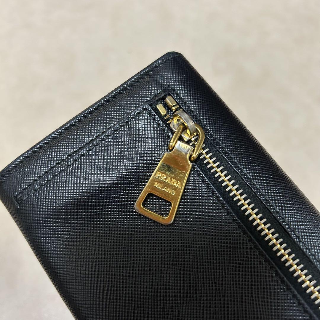 PRADA ブラック 長財布 レザー PRADA ブラック レザー 長財布