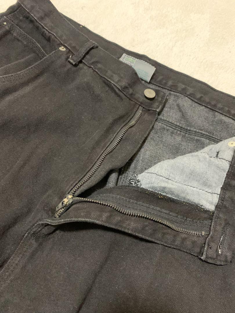 太さ◎ GUESS バギーショーツ ブラックデニム 34 USA ジョーツ