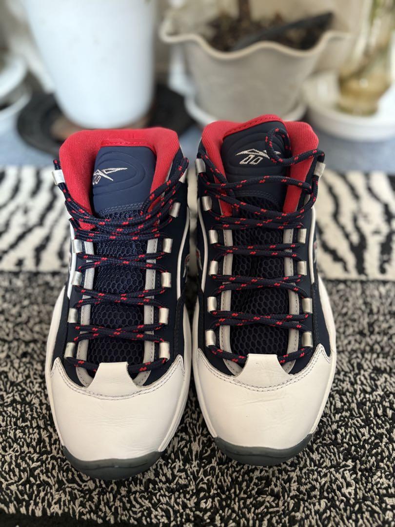 Reebok Question Mid USAホワイト/ネイビー/レッド