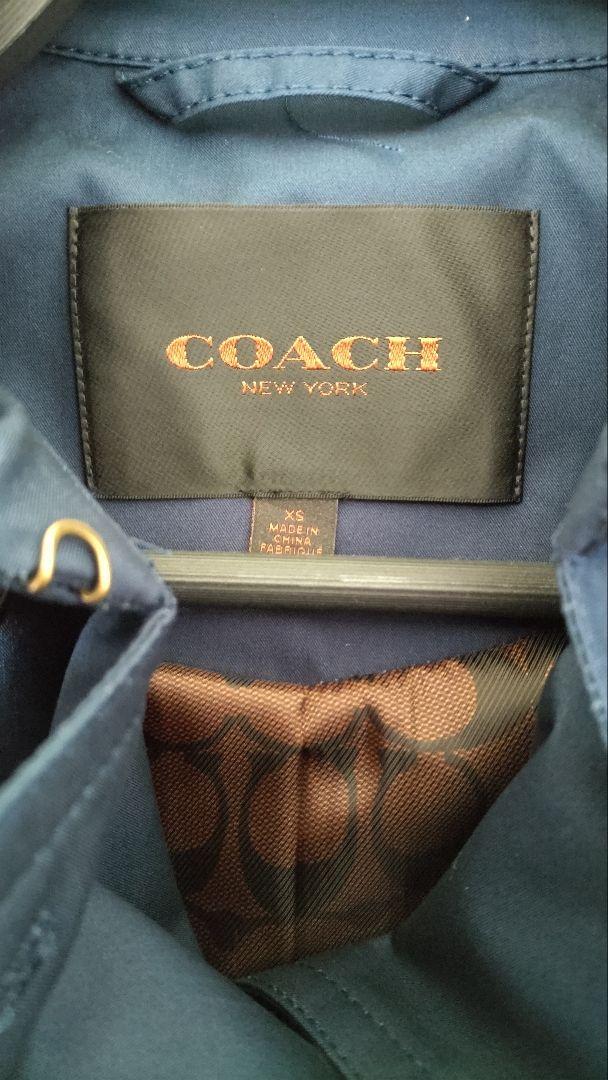 COACH トレンチコート (美品)ネイビー 試着のみ(カバーあり))