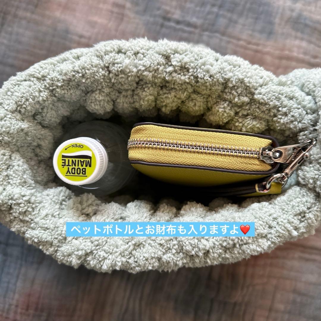 ハンドメイドෆ˚*ミントグリーンボアショルダーバッグ ハンドメイドෆ˚*ミントグリーンボアショルダーバッグ