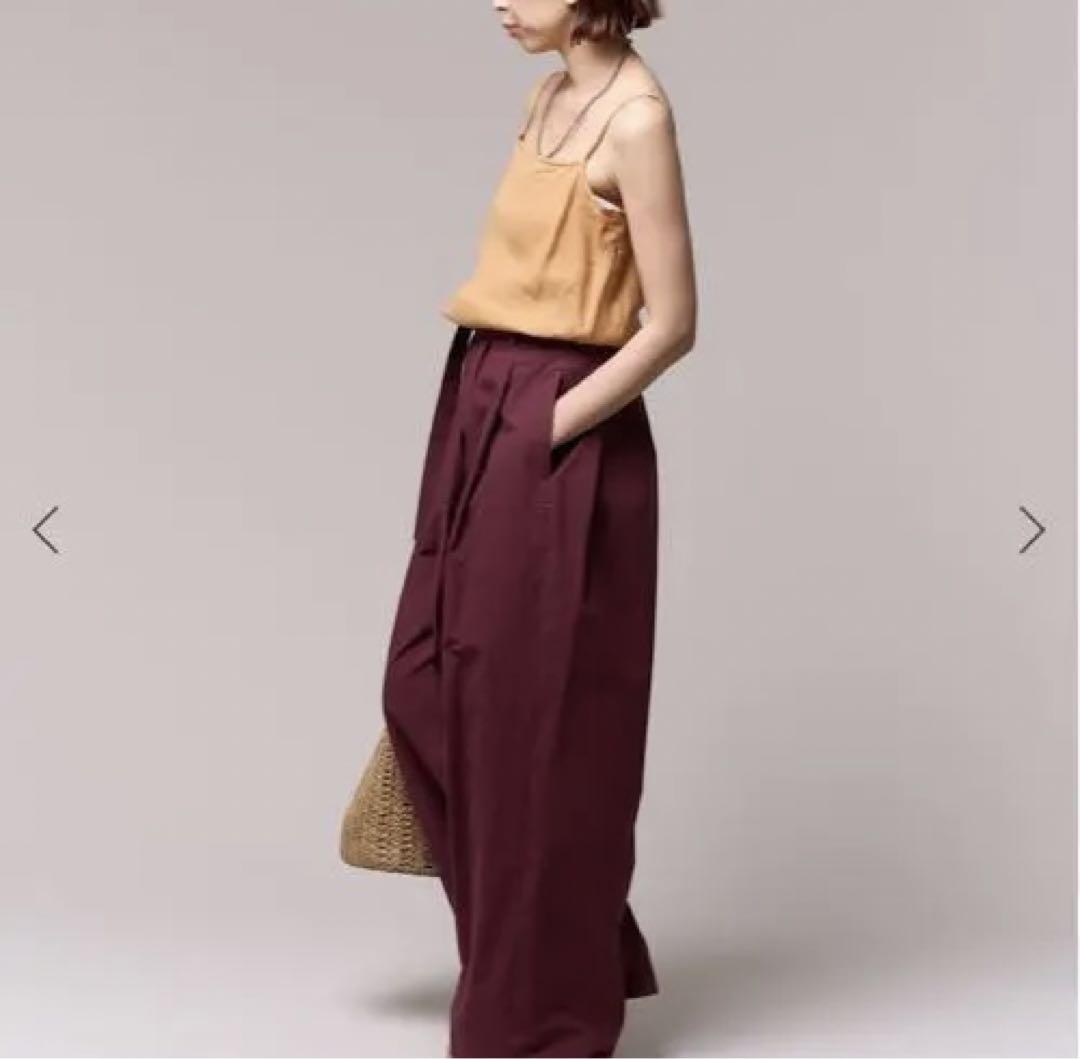 IENA LA BOUCLE リネンブロードバイヤスキャミソール