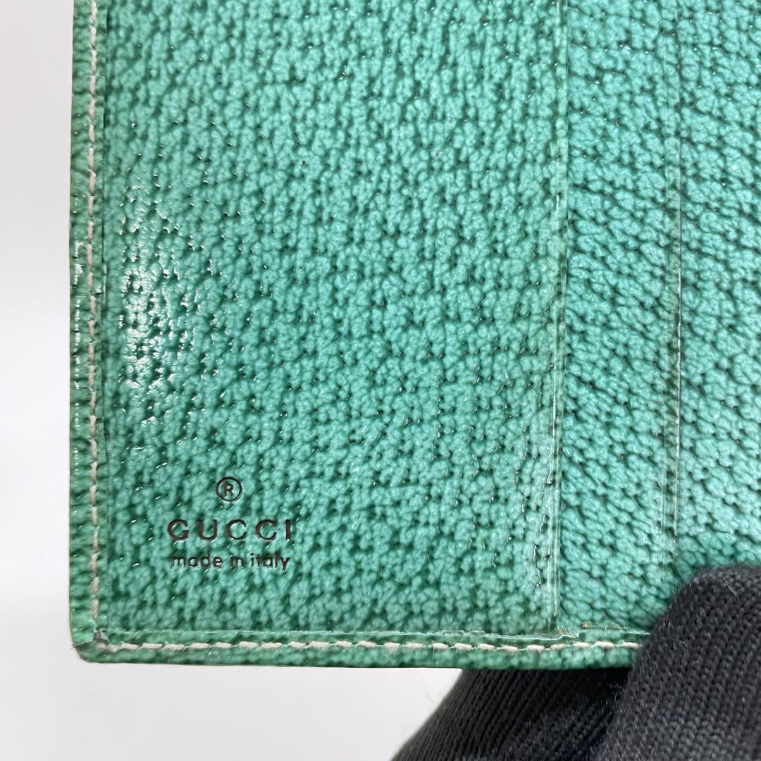 778 GUCCI グッチ 長財布 キャンバス グリーン ブラウン - メルカリ