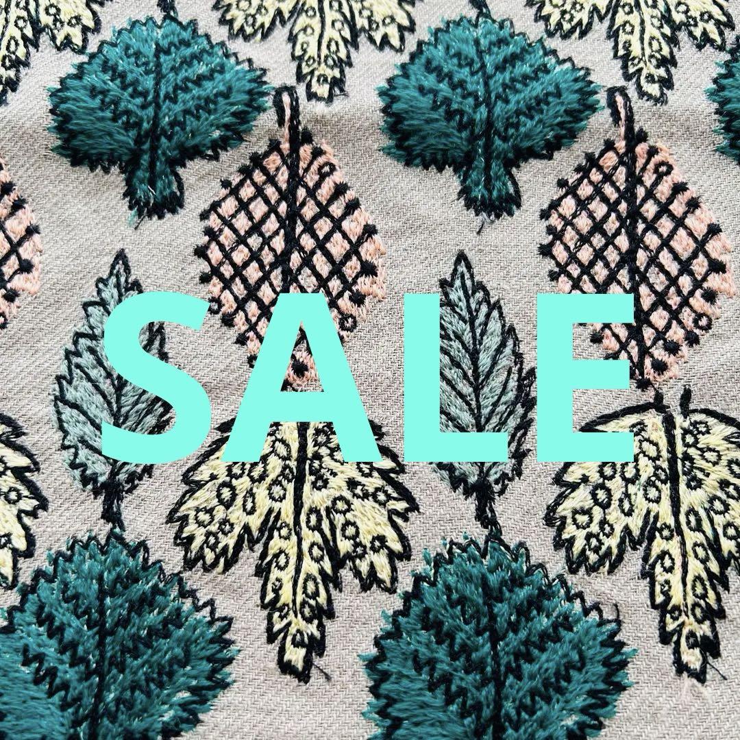ミナペルホネン 刺繍生地*lehti. ハギレ♢新品♢