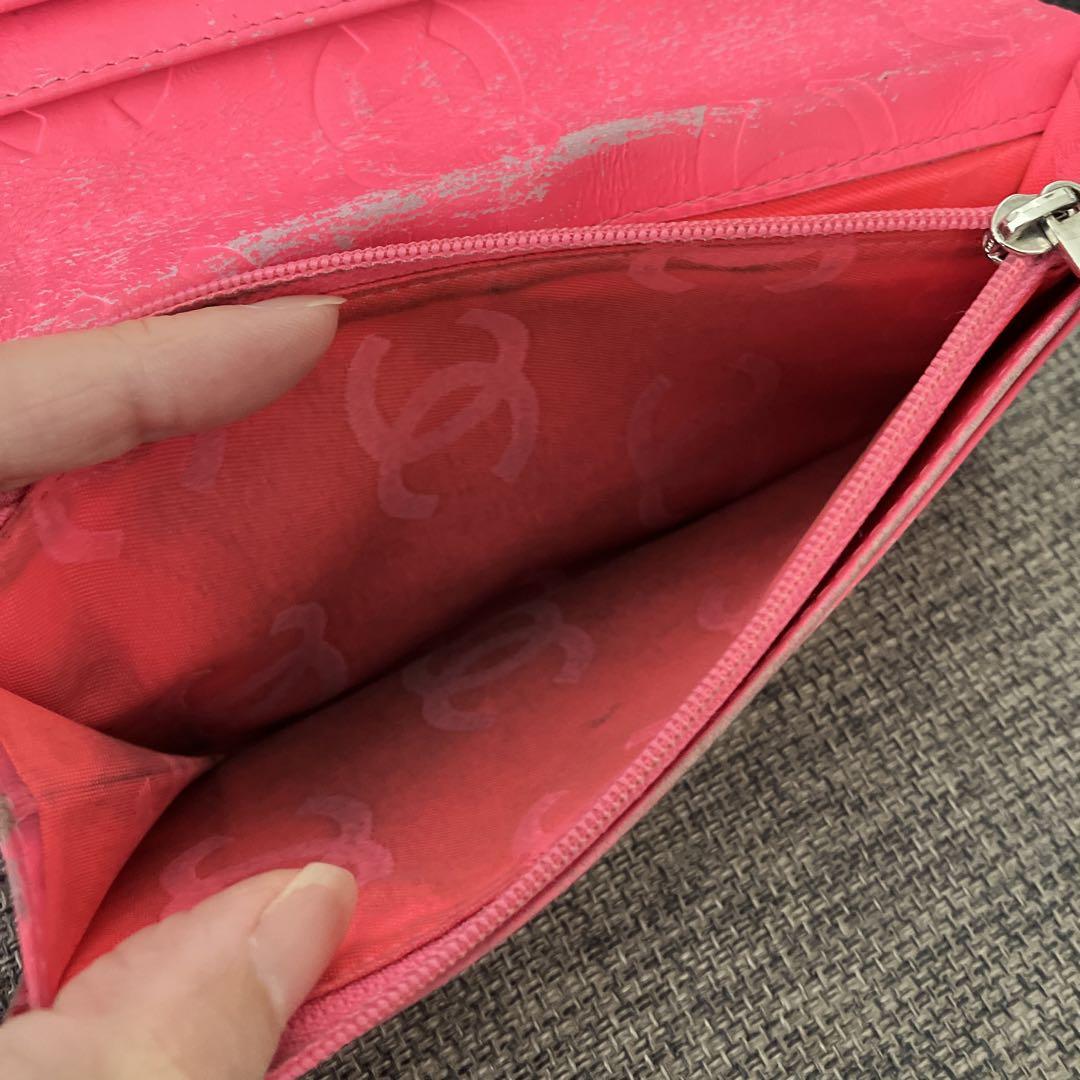 Sae　CHANEL カンボンライン　二つ折　長財布