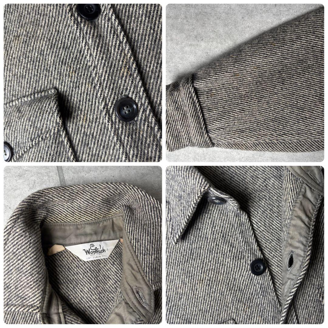 Woolrich　長袖シャツ　70s　ヘリンボーン　ヴィンテージ　CPO　当時物