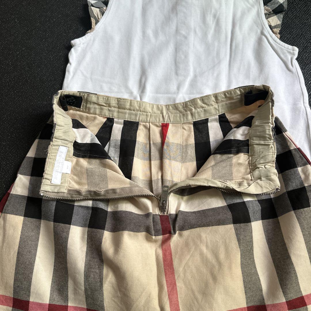 BURBERRY ポロシャツスカート140 バーバリー　チェックフリルセット