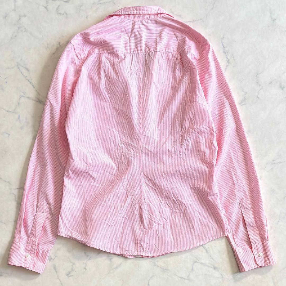 希少サイズS！美品♪フランクアンドアイリーン バリー ストライプ ピンク qu2