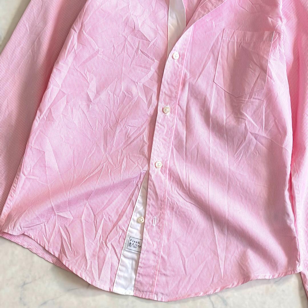 希少サイズS！美品♪フランクアンドアイリーン バリー ストライプ ピンク qu2