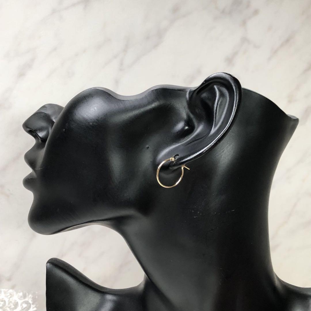 K18 18金 18k フープピアス イエローゴールド 115♡③