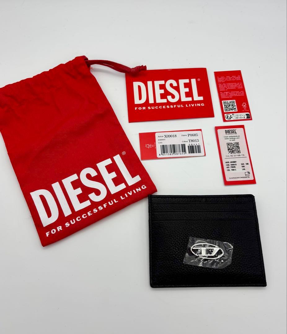 ディーゼル カードケース X09018 P0685 T8013 ブラック 本革DIESEL