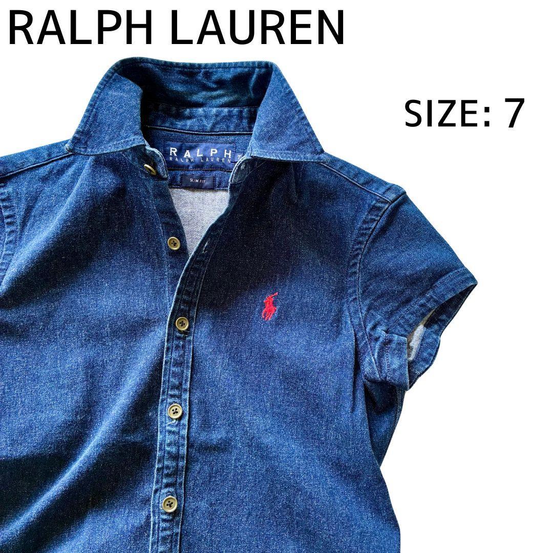 【美品】Ralph Laurenラルフローレン デニムシャツ インディゴ 7