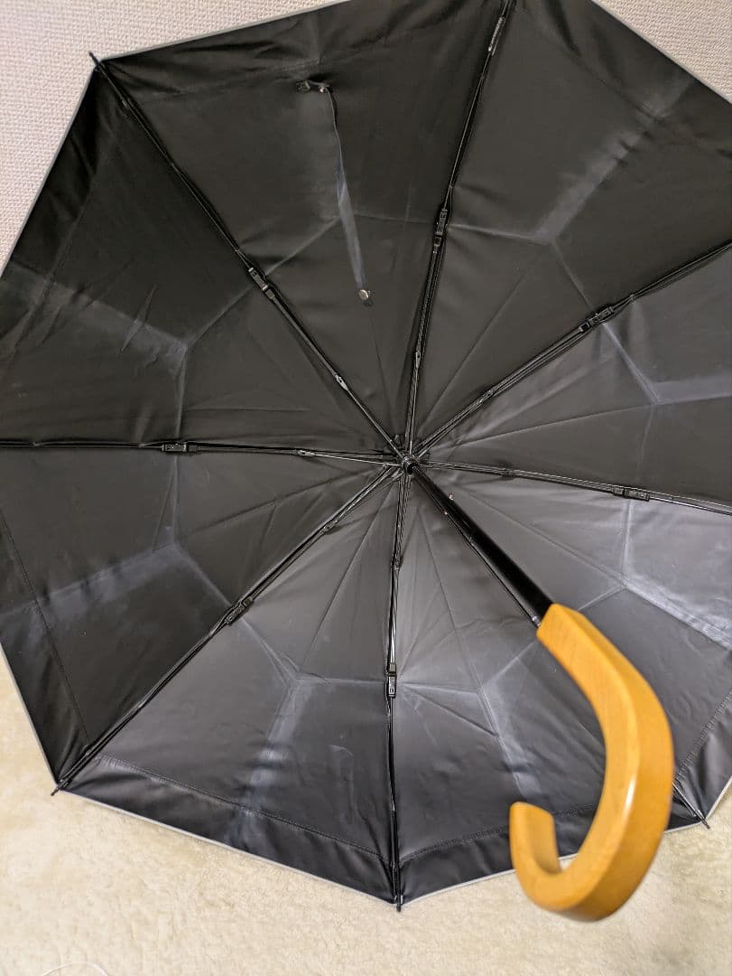 サンバリア100 日傘　モスグレーコンビ 二段折