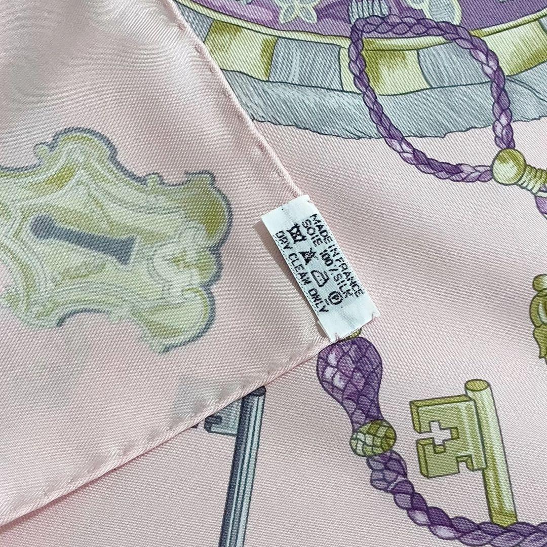 ⭐️未使用⭐️ エルメス カレ90 LES CLES スカーフ ピンク
