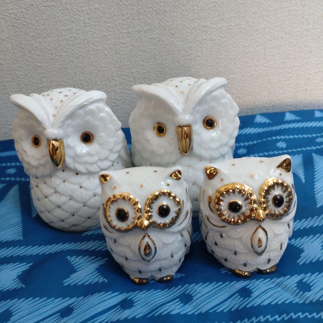 ㊷  ふくろう置物  4個セット 5,800円