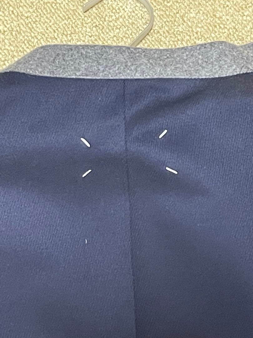 マルジェラ　ノーカラーコート　ネイビー　サイズ52