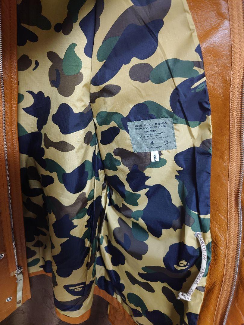 貴重 アベイシングエイプ 初期本革XXL レザージャケット ape