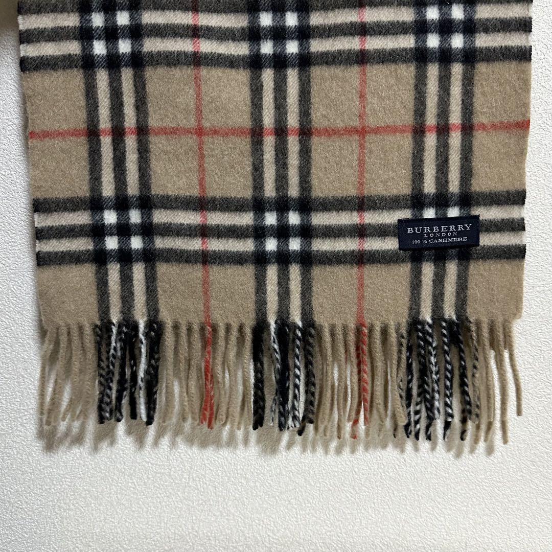 ☆ほぼ未使用☆BURBERRY カシミヤ100% マフラー ベージュ チェック