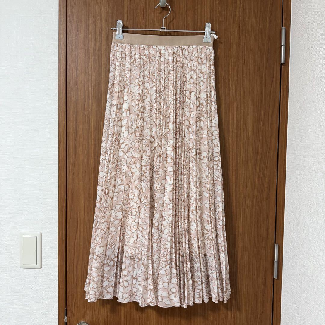美品☆ アナイ 21AW レオパードプリント プリーツスカート