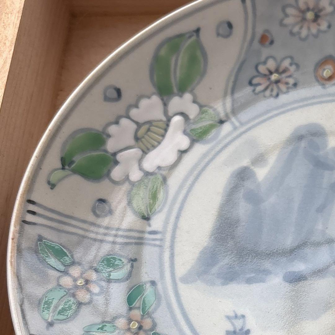 五代佐藤走破作 染錦辻ヶ花文中国桂林山水皿 - メルカリ