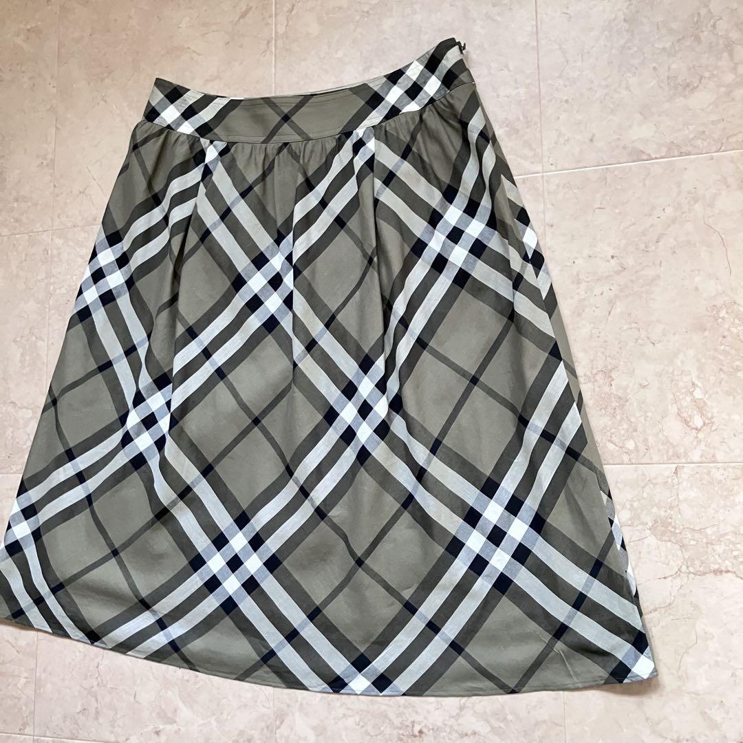 バーバリーロンドン BURBERRY LONDON ミモレ丈スカート LL