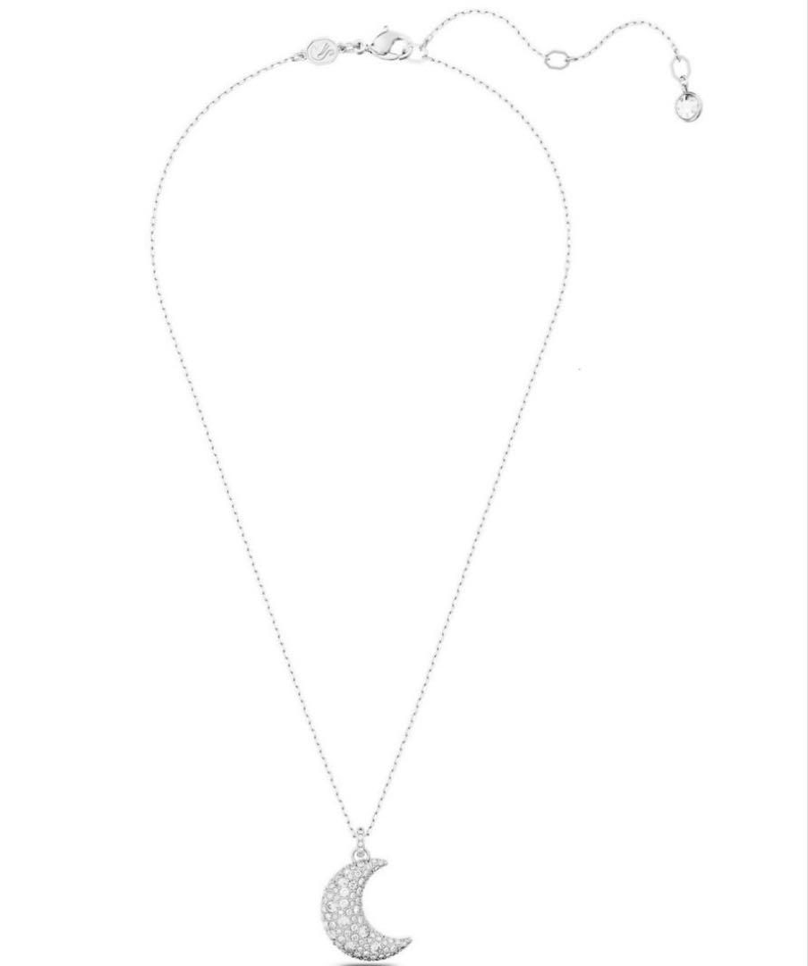 Swarovski 月型クリスタルネックレス