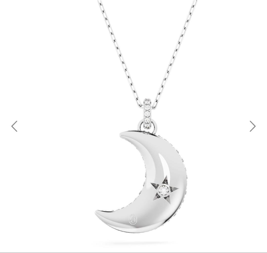 Swarovski 月型クリスタルネックレス