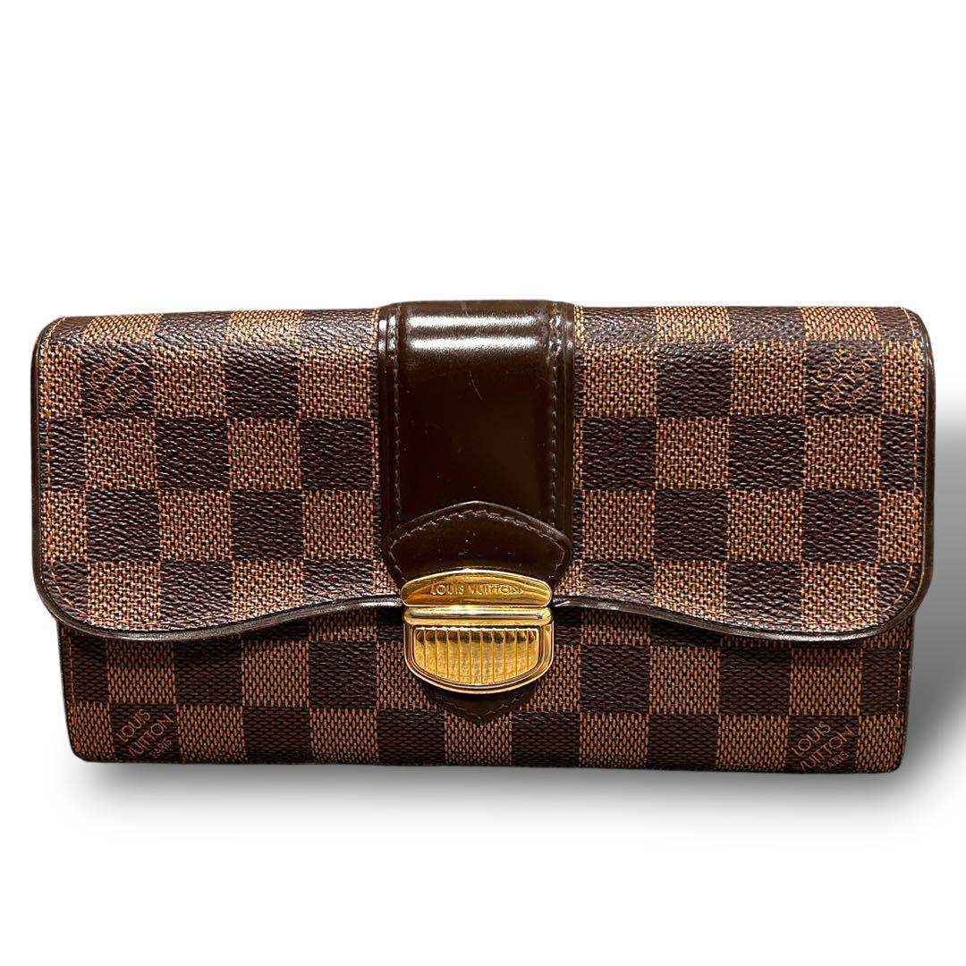 極美品 k LOUIS VUITTON ヴィトン ダミエ システィナ 長さ