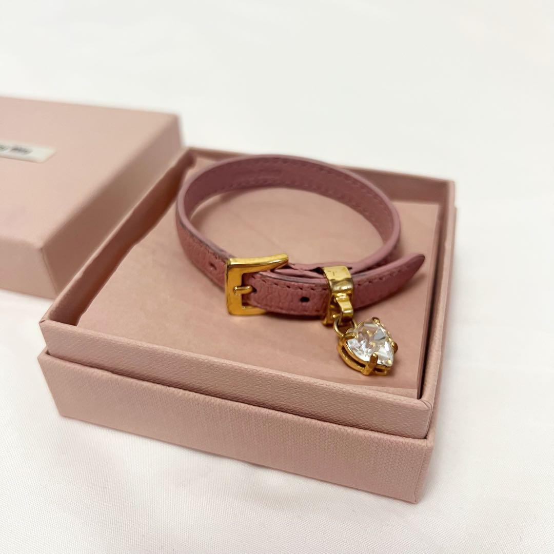 miumiu レザー ブレスレット MIU MIU - ミュウミュウ MIUMIU ブレスレット レザー/メタル
