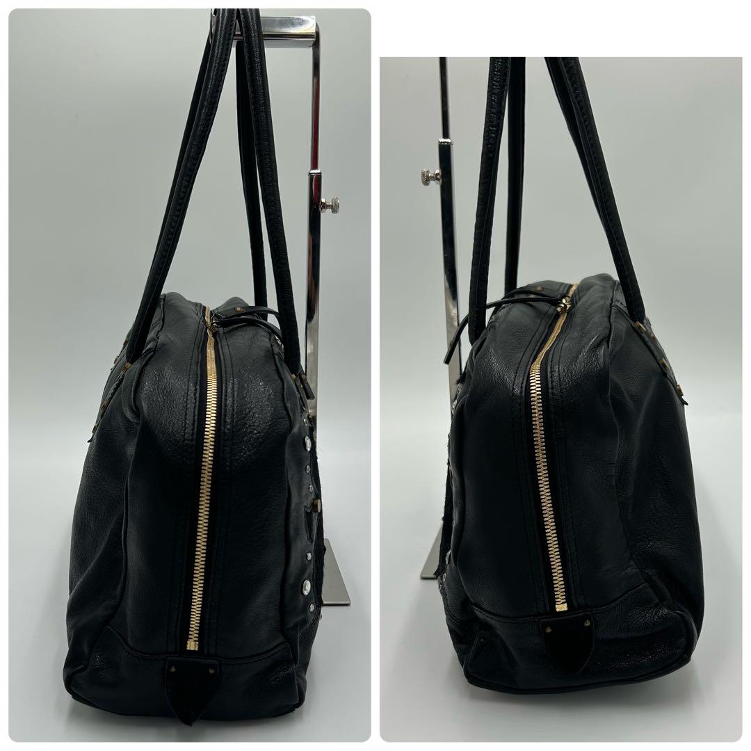 【極美品】Hiroko Koshino ハラコ 牛革 ハンドバッグ