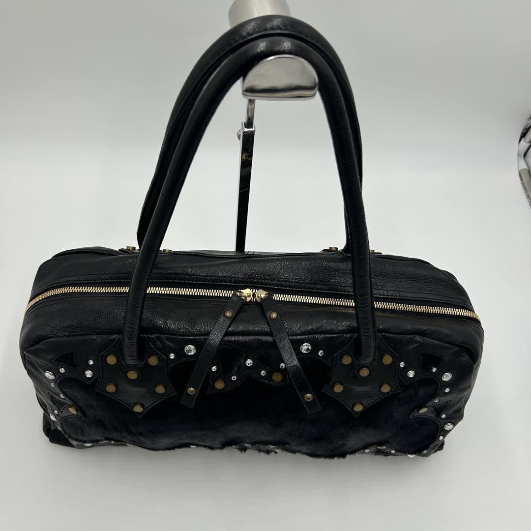【極美品】Hiroko Koshino ハラコ 牛革 ハンドバッグ