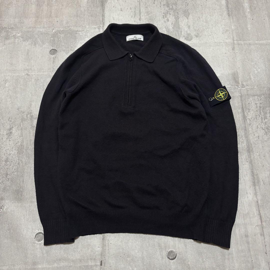 23ss stone island half zip knit polo