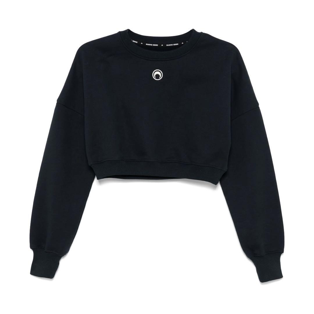 トップス MOON LOGO FLEECE CROPPED SWEATSHIRT