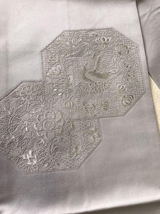 セールお得 名古屋帯 松葉仕立て 銀ねず 同色刺繍模様 未使用品 EfpD1-m17654366918 10%OFF