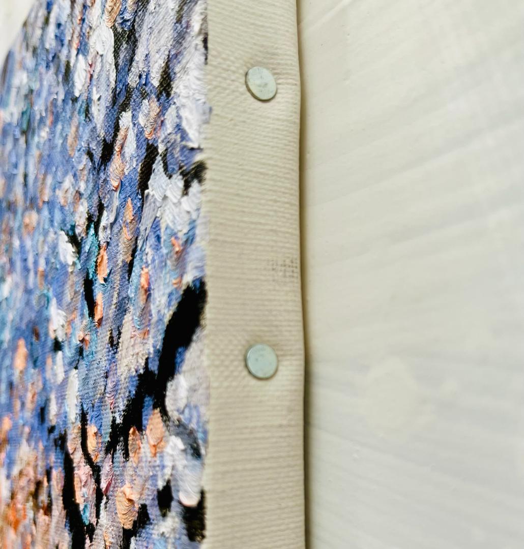 22×27㎝「朝の桜　2025.1-1」油彩・原画・F3
