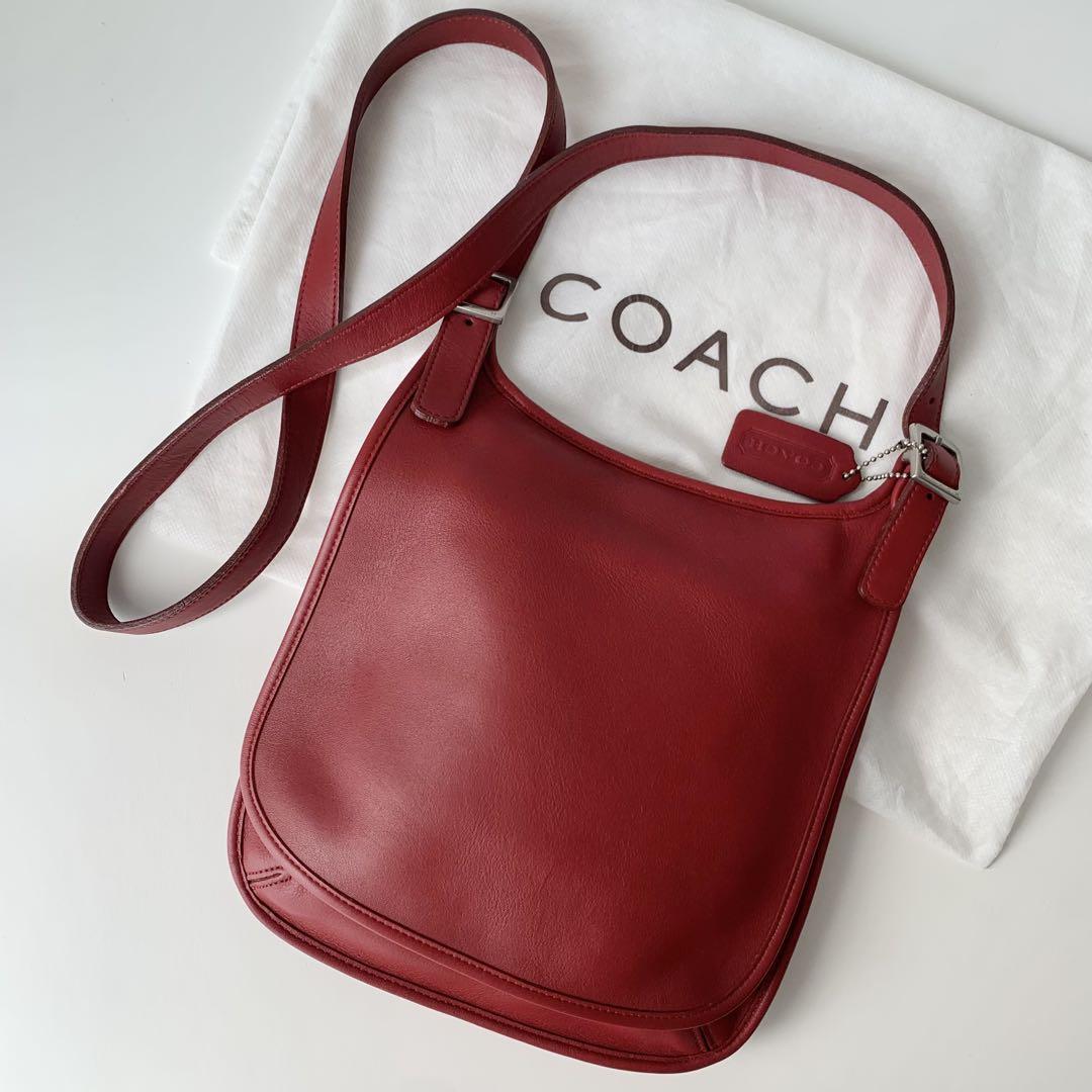 贅沢品 ショルダーバッグ オールドコーチ】COACH サコッシュ 赤 レッド バッグ