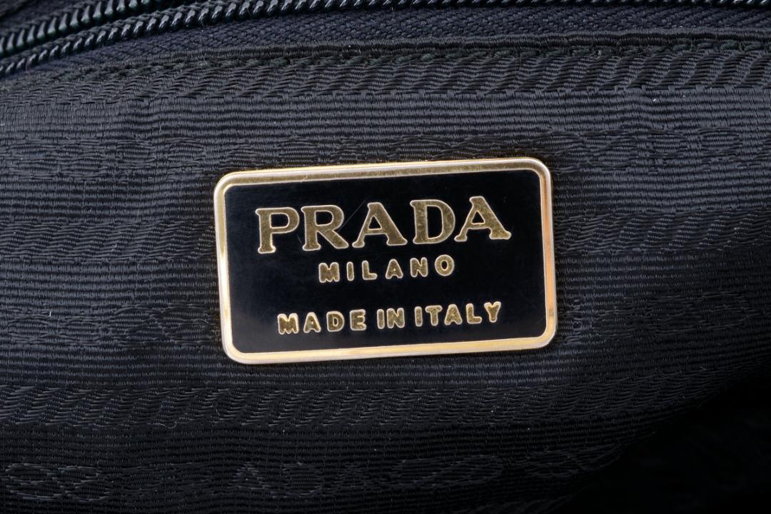 PRADA プラダ クロコ型押し ナイロン バックパック リュック ブラック