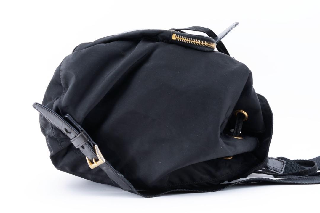 PRADA プラダ クロコ型押し ナイロン バックパック リュック ブラック