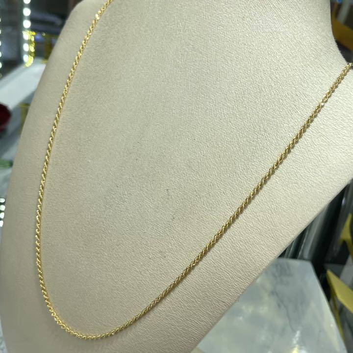 好評超激安 新品 3.7g 60cm 13 OP1To-m17655383375 K18 2mm幅 ロープネックレス 即納在庫あ