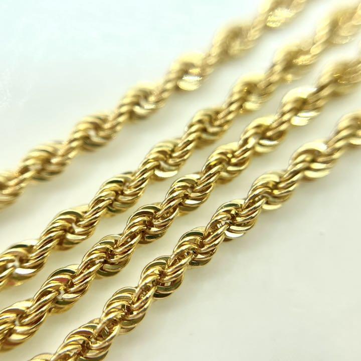 好評超激安 新品 3.7g 60cm 13 OP1To-m17655383375 K18 2mm幅 ロープネックレス 即納在庫あ