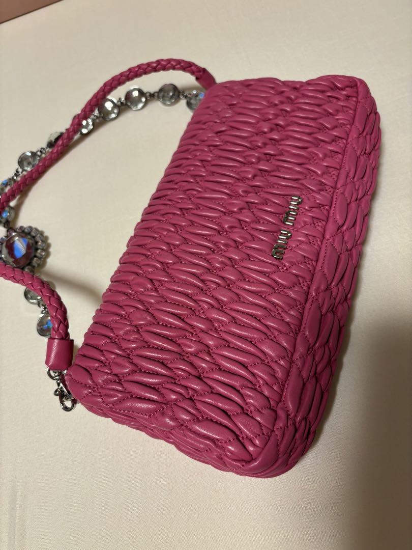 miumiu　ナッパクリスタル6way ビジューショルダーバッグ・クラッチバッグ