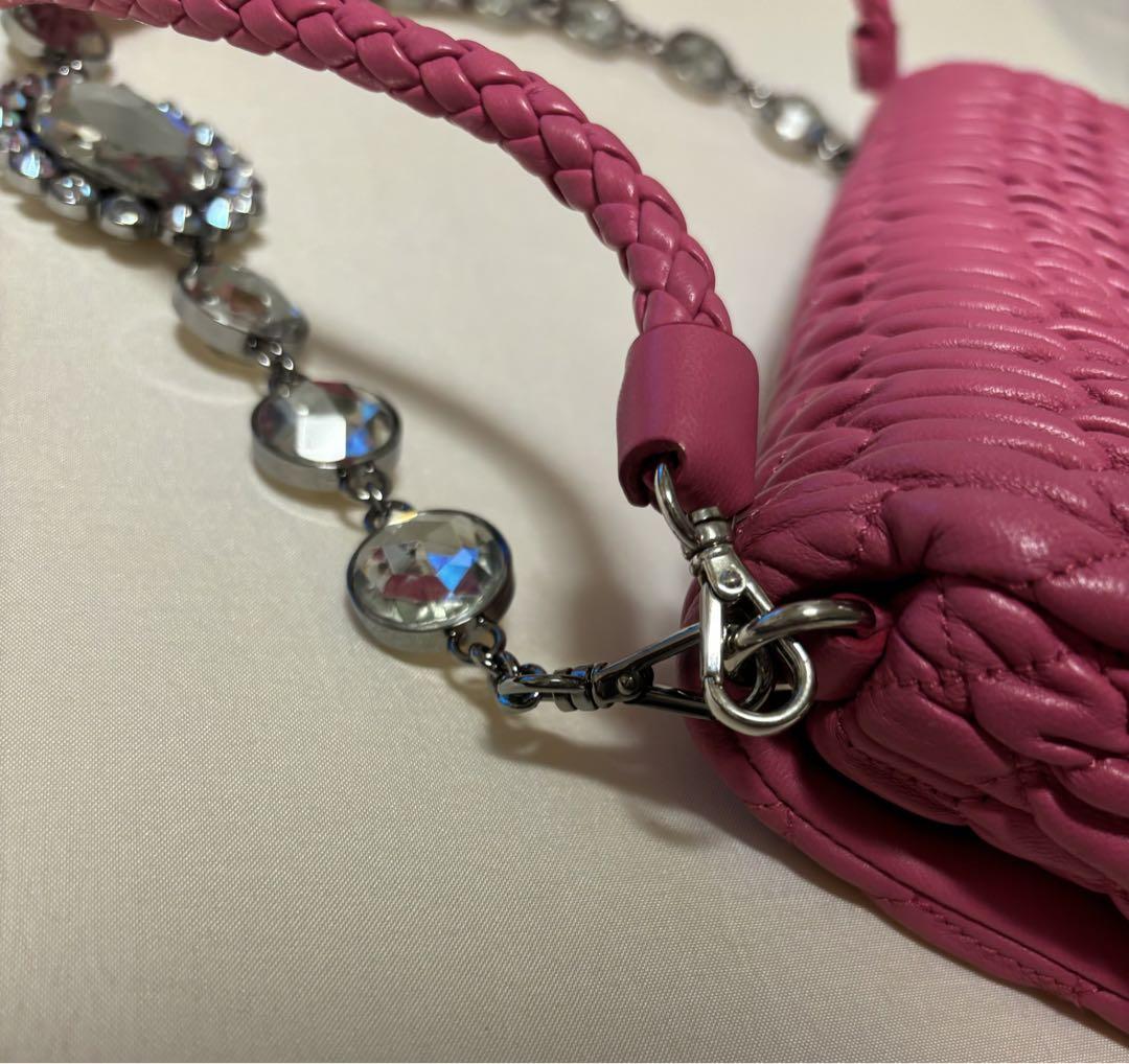 miumiu　ナッパクリスタル6way ビジューショルダーバッグ・クラッチバッグ